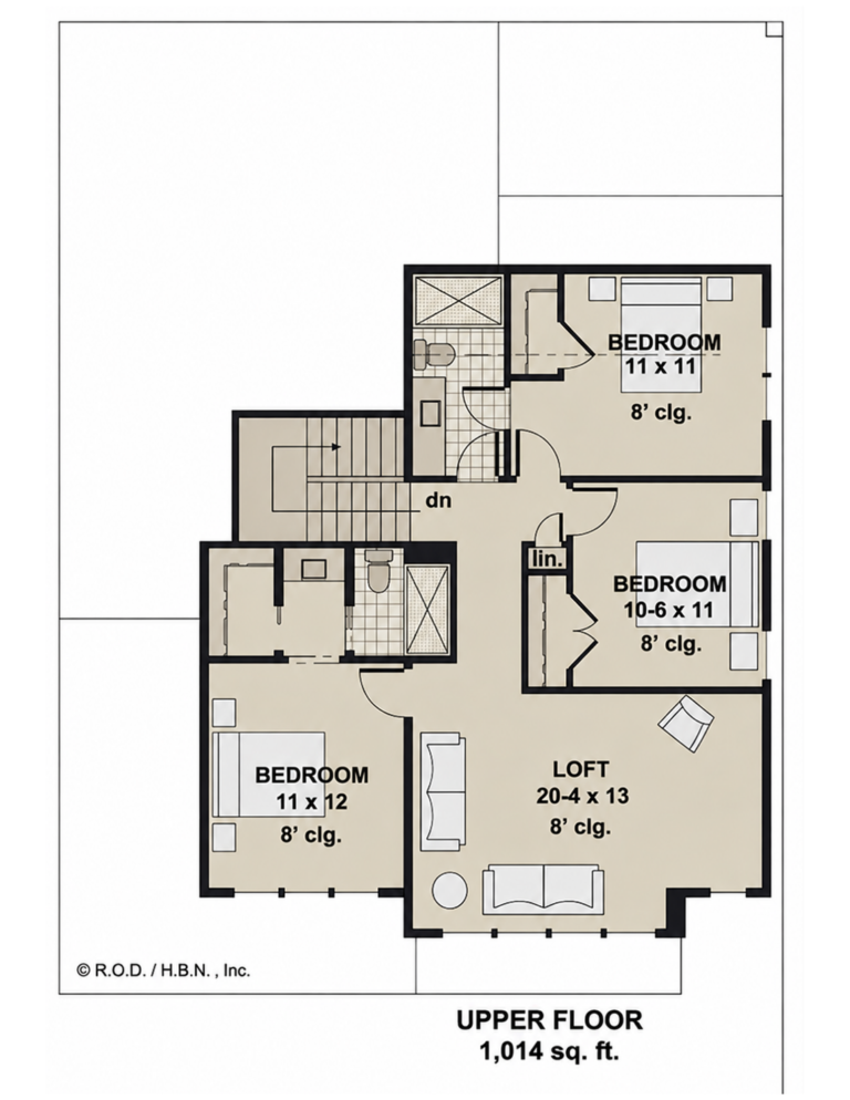 Cattail Upstairs Floorplan